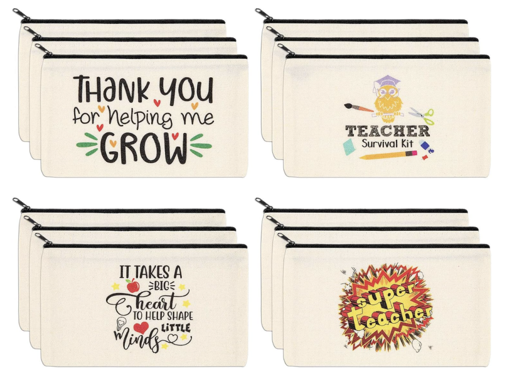 12-Pack Teacher Gift Makeup Bag Set!